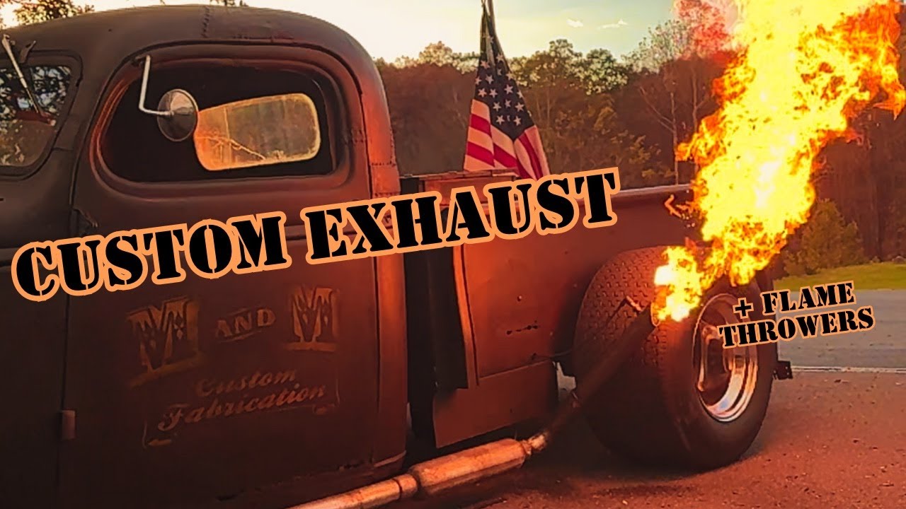 Успех огнемета!! и изготовление выхлопной системы на заказ для Chevy Rat Rod 1946 года — Часть 2