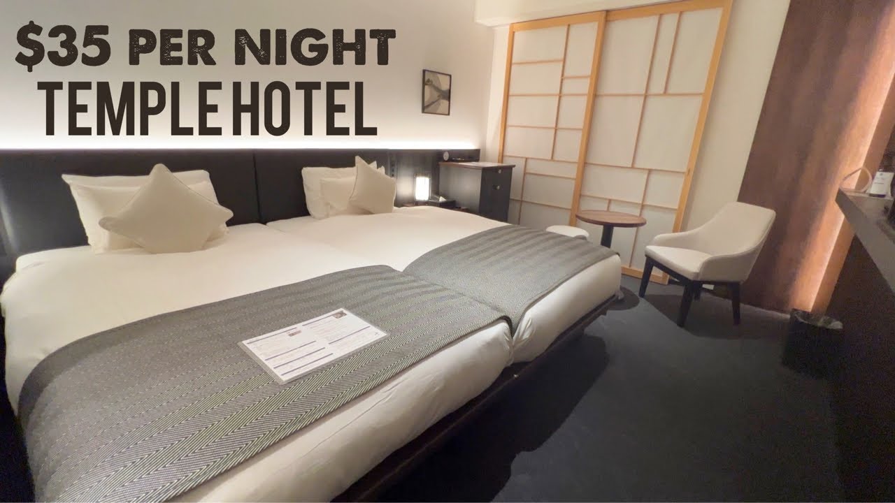 $35 Japanese Temple Hotel in Kyoto Japan