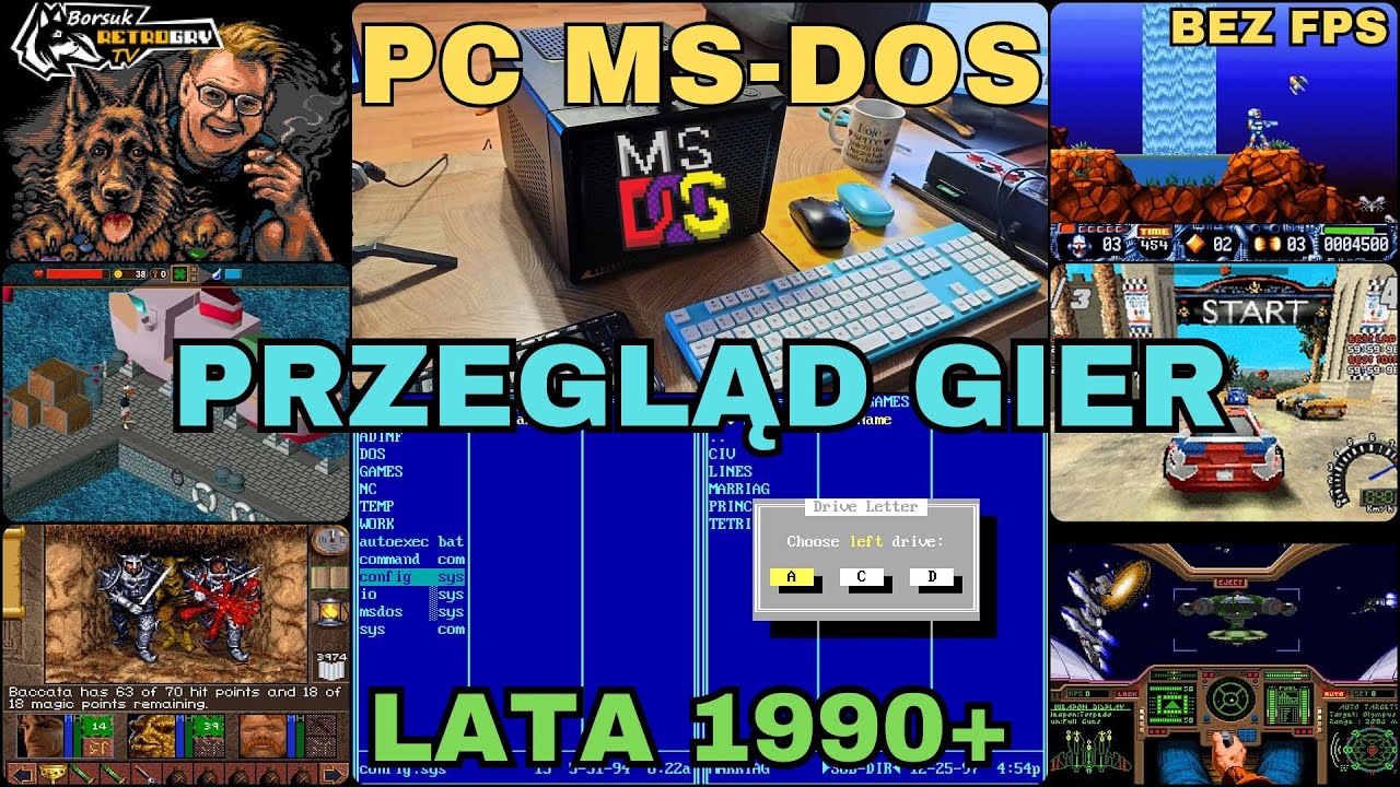 Borsuk Retro Gry TV: PC DOS - Wielki Przegląd Gier #16 (klasyka i nie tylko!)