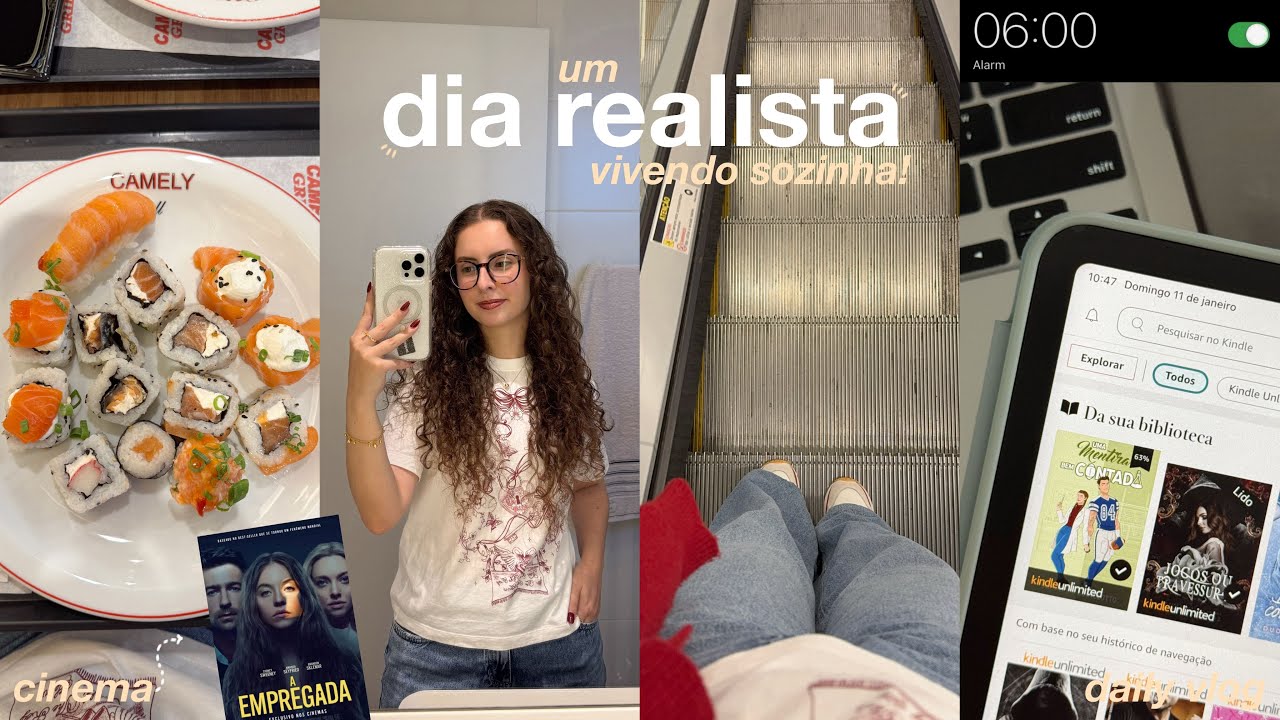 VLOG 🎞️ um dia na minha vida - leituras atuais, indo ao cinema, maquiagens favoritas & mais!