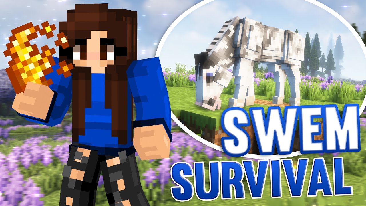 *SWEM SURVIVAL* Preparing For Our FIRST Horse | Minecraft Horse Edition