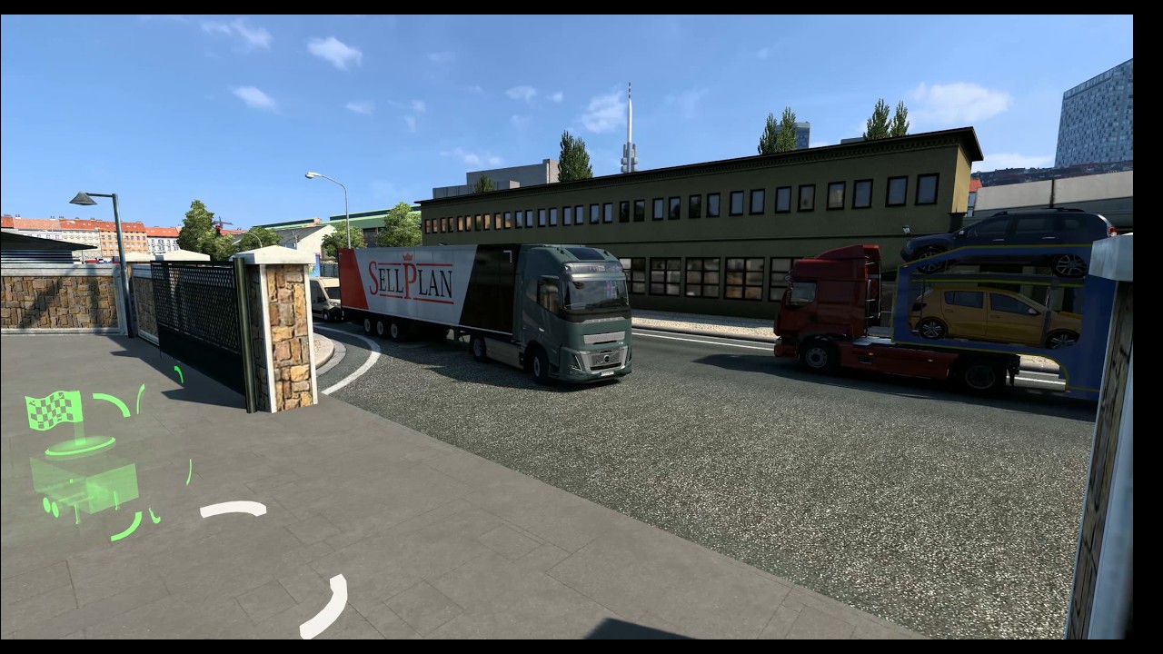 Volvo euro truck pick the Gargo  | Euro Truck Simulator 2 | Steering wheel Gameplay