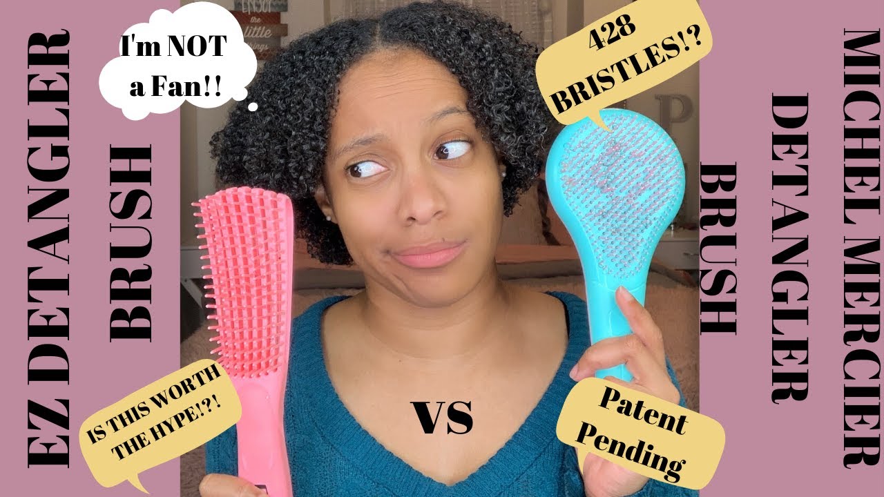 EZ Detangler vs Michel Mercier Detangler Review on Type 4 Hair | BEST DETANGLING BRUSH
