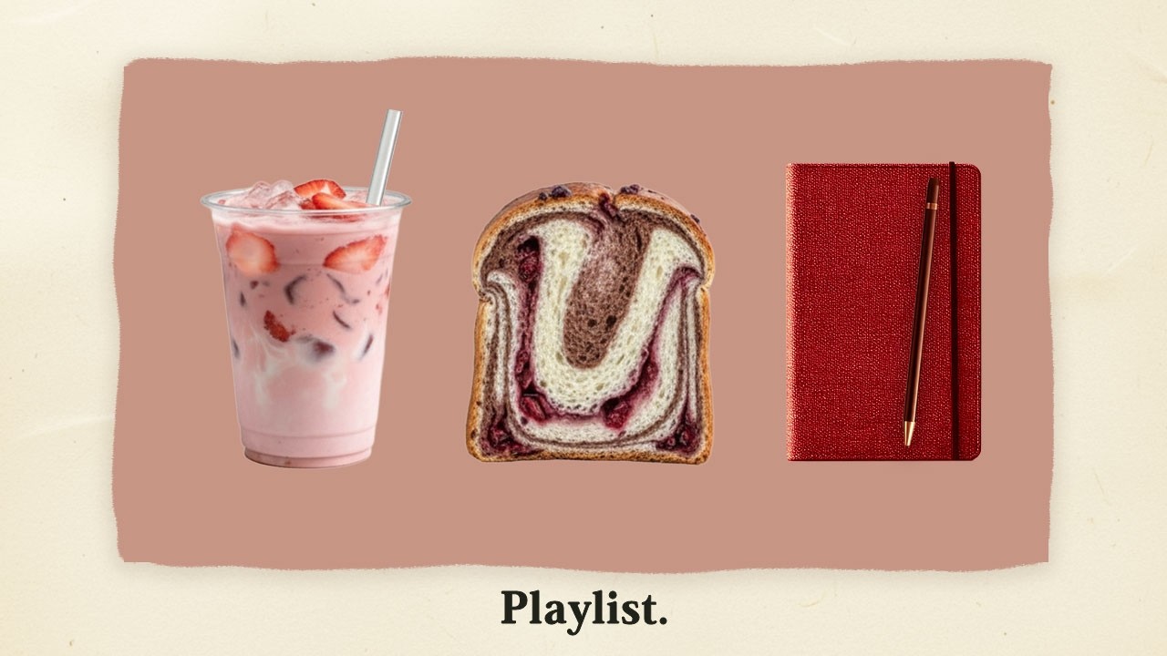 [ playlist ] Strawberry Notes – warm lo-fi jazz for journaling & gentle focus｜BGM