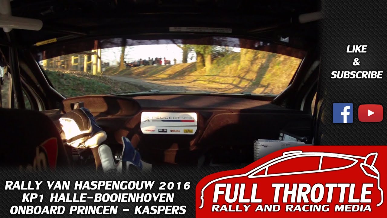 Rally van Haspengouw 2016 KP1 Halle-Booienhoven Onboard Princen - Kaspers