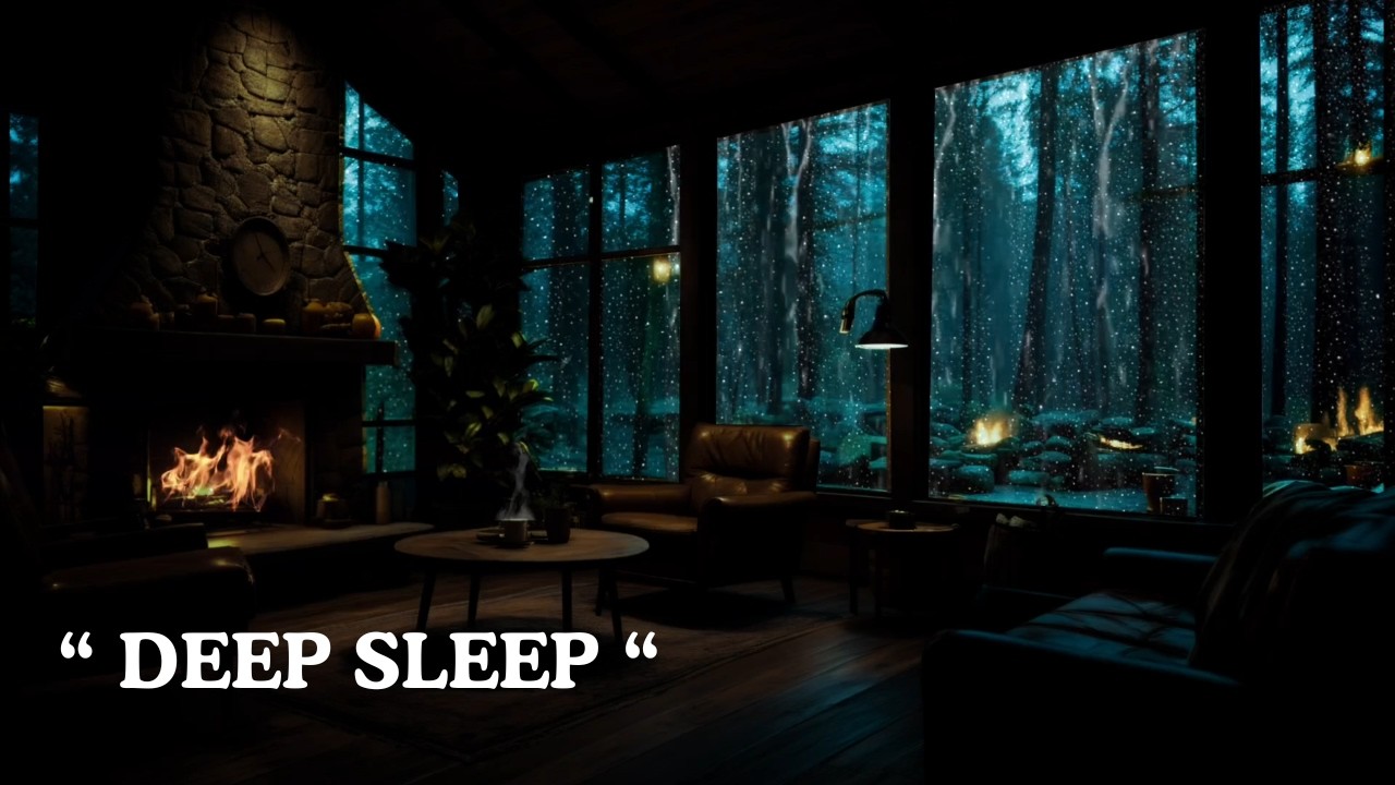 Rain Sound in Forest ⛈️ Heavy Rain on Window for Fall Asleep Quickly | Deep Sleep Vibes