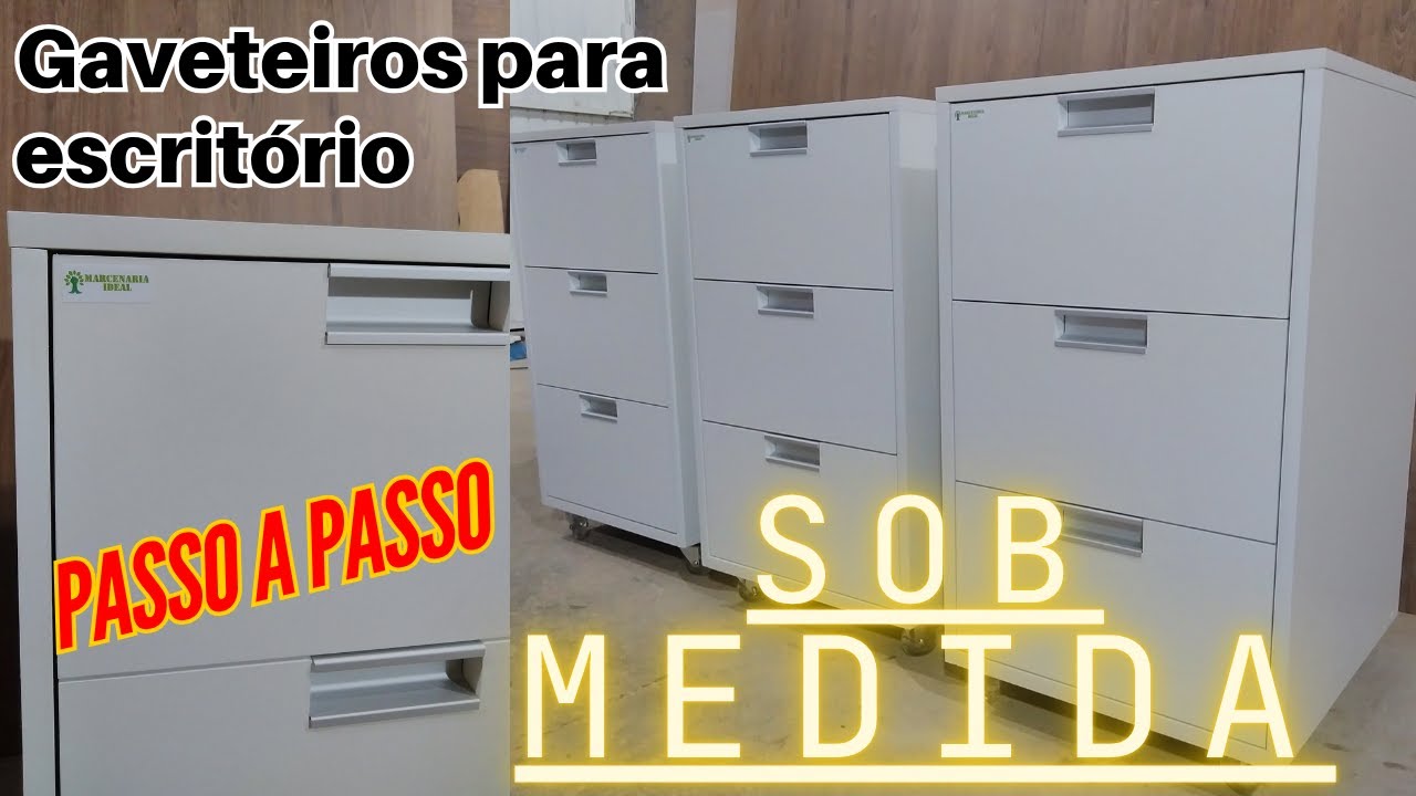 Gaveteiro sob medida, passo a passo simples de fazer.