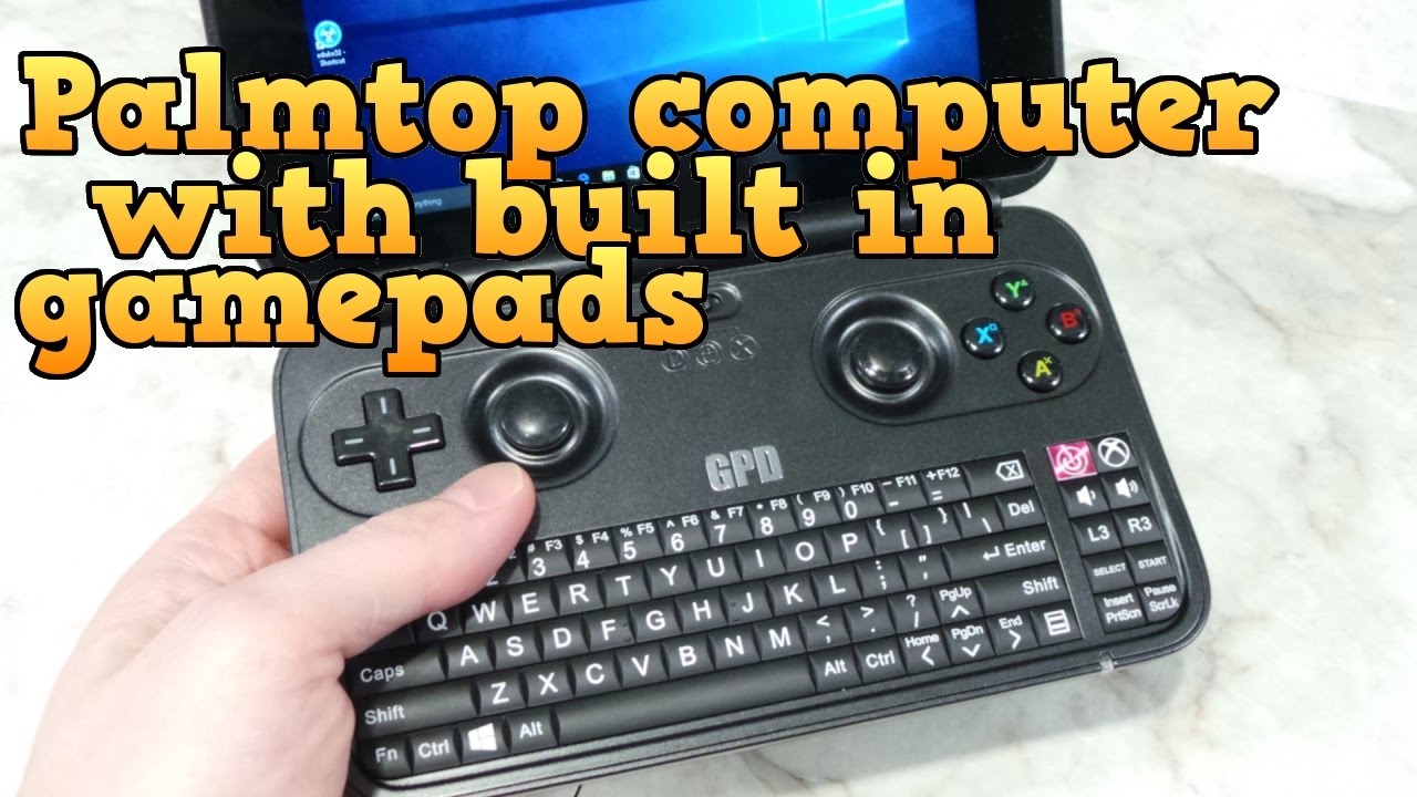 A palmtop computer with integrated game controller - GPD gamepad digital