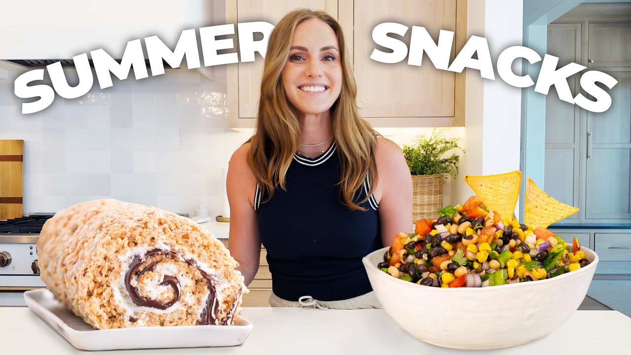 SWEET SUMMER SNACKS! S'mores Rice Krispie Roll and Cowboy Caviar