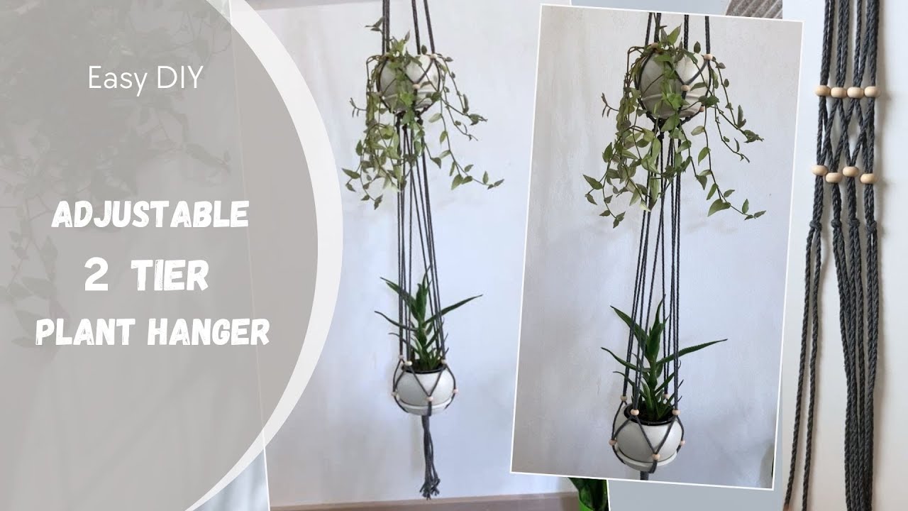 DIY Adjustable 2-Tier Plant Hanger | Step by Step Tutorial