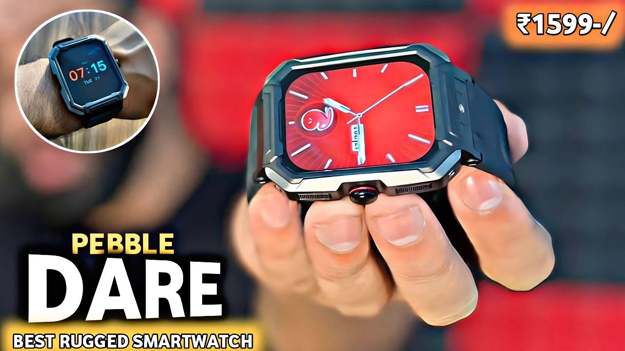 Best*RUGGED SMARTWATCH* under ₹1599-/⚡️Pebble DARE ! 2.01 inches HD infinite Display with calling