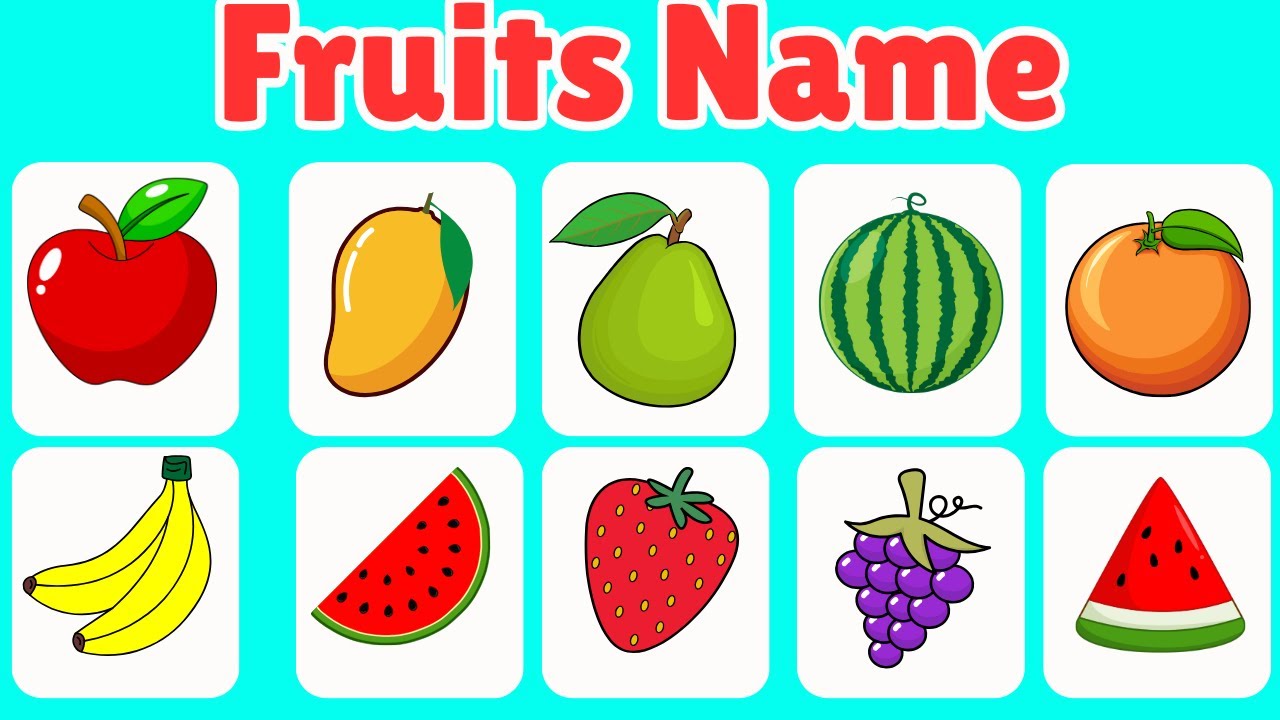 Fruits name | Color fruits | Fruits name in English | Fruits pictures | Learn fruits
