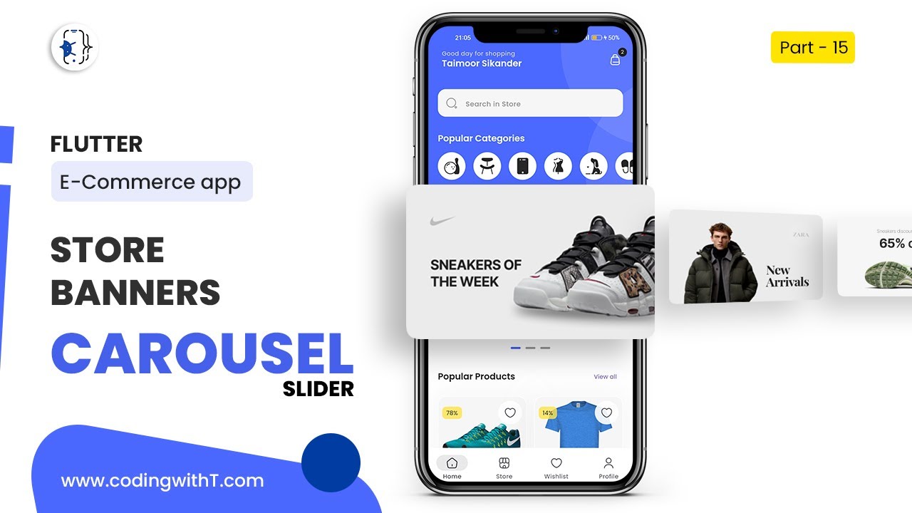Flutter Carousel Slider with Dots | Flutter eCommerce UI Design