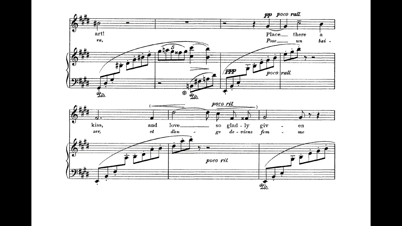 Oh! Quand je dors (F. Liszt) Score Animation