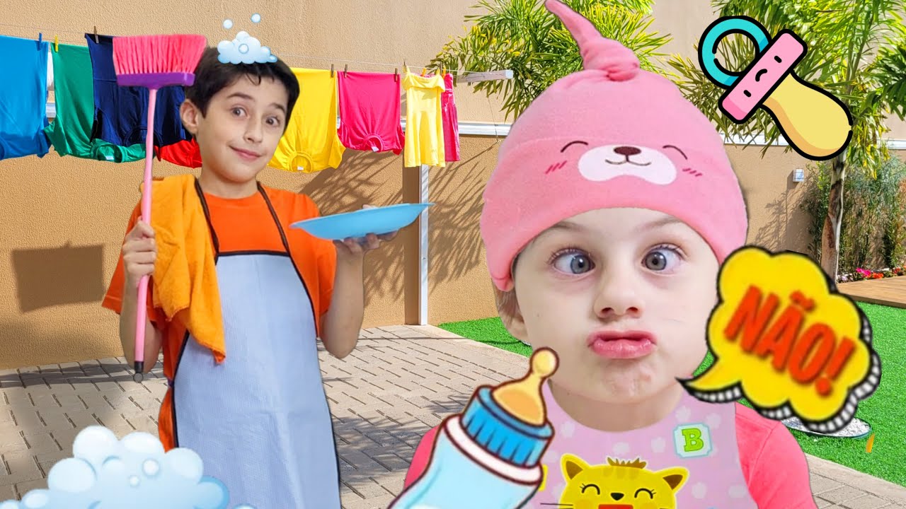 Mimi e Julinha em uma Hist&oacute;ria Engra&ccedil;ada da Irm&atilde; BEB&Ecirc; e os BRINQUEDOS