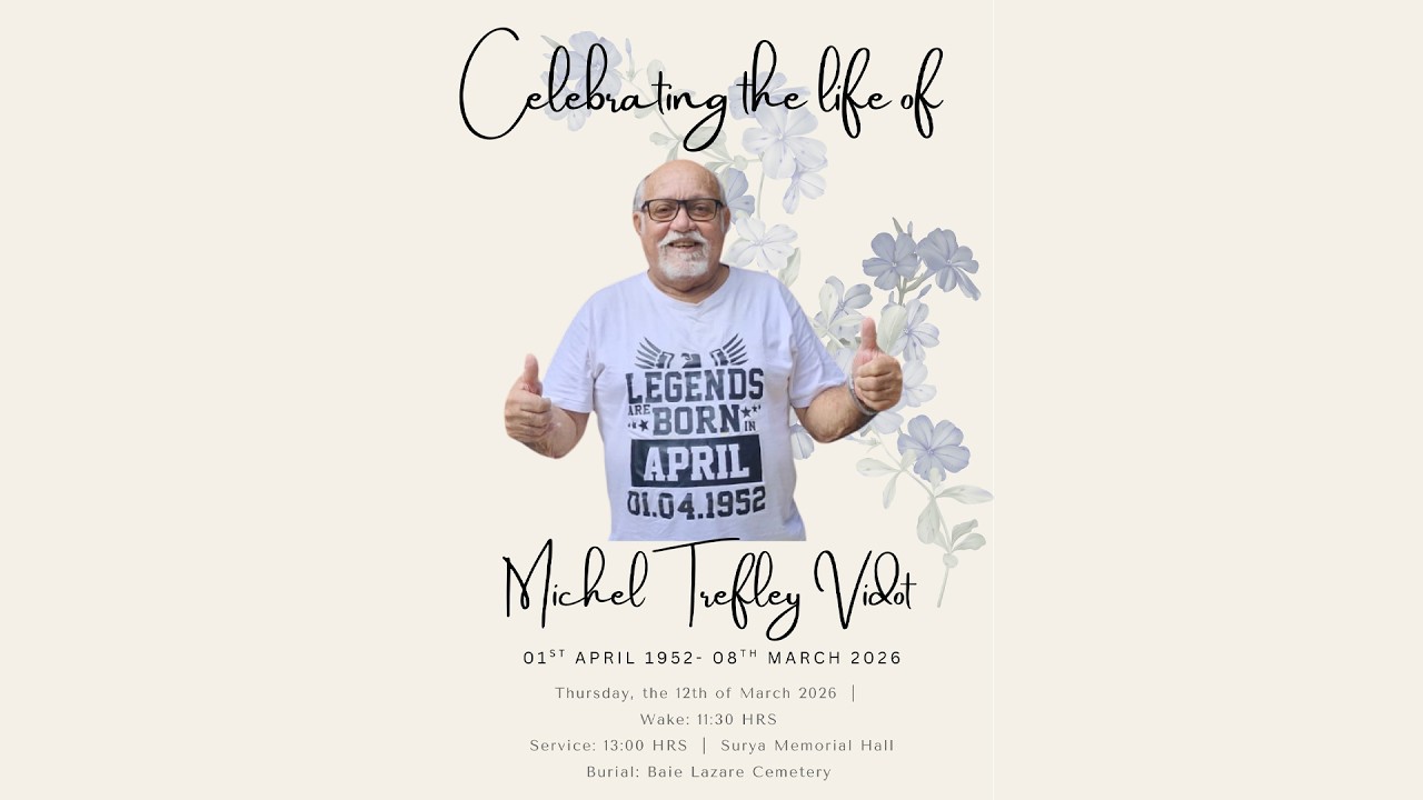 Celebrating The Life Of Michel, Trefley Vidot