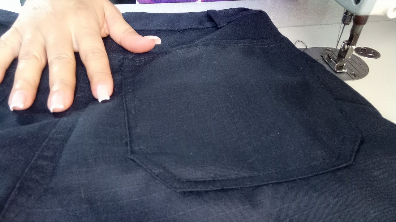 Como pregar bolso em Calça  pronta/Bolso chapado/Bolso Sobreposto #passoapasso/  por Cida Lima