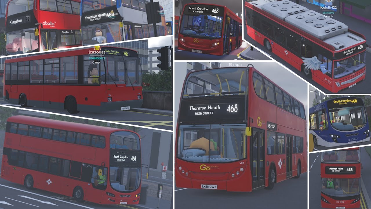 Roblox Croydon | Route 468 flood bus Spotting | 03/08/2024 | 1.3.1 Sim Server