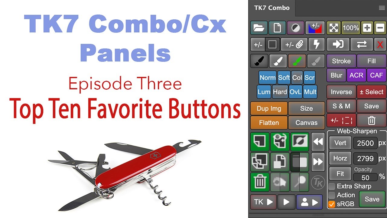 TK 7 COMBO/CX PANEL: My Top Ten Favorite Buttons for Speeding Up Your Photoshop Workflow...