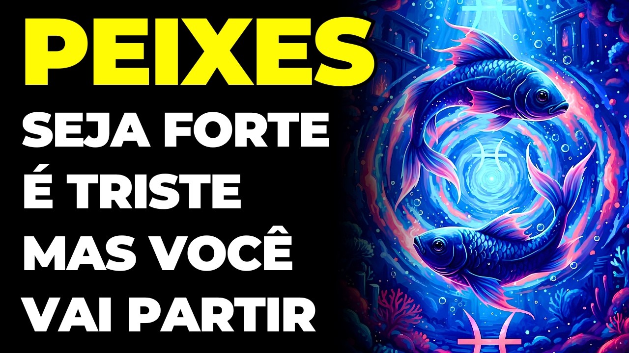 PEIXES: 😭 VOCÊ VAI EMBORA EM BREVE | SEJA FORTE | É TRISTE, MAS É SUA HORA DE PARTIR...
