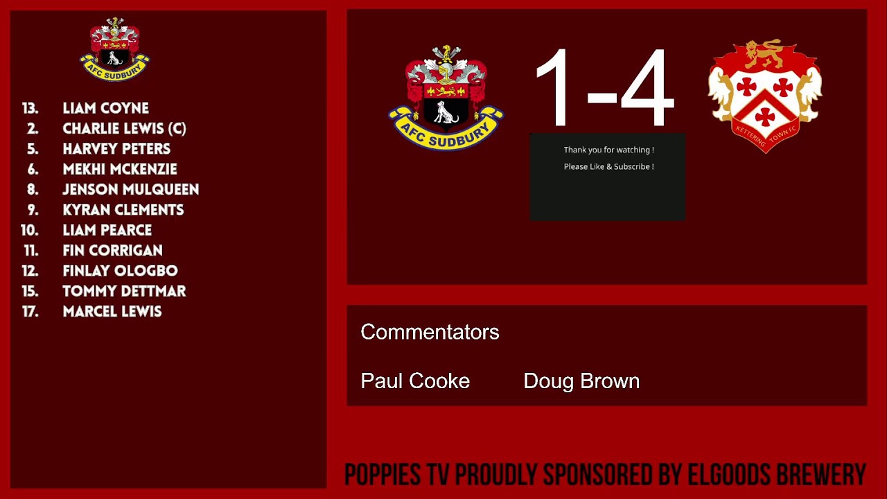 AFC SUDBURY  VS KETTERING TOWN