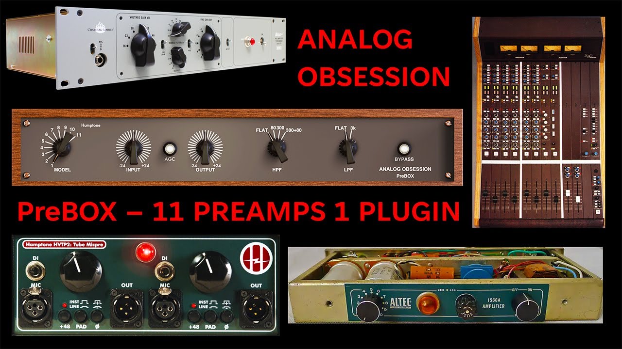 11 Hardware  Preamps in One FREE Plugin - Analog Obsession PREBOX