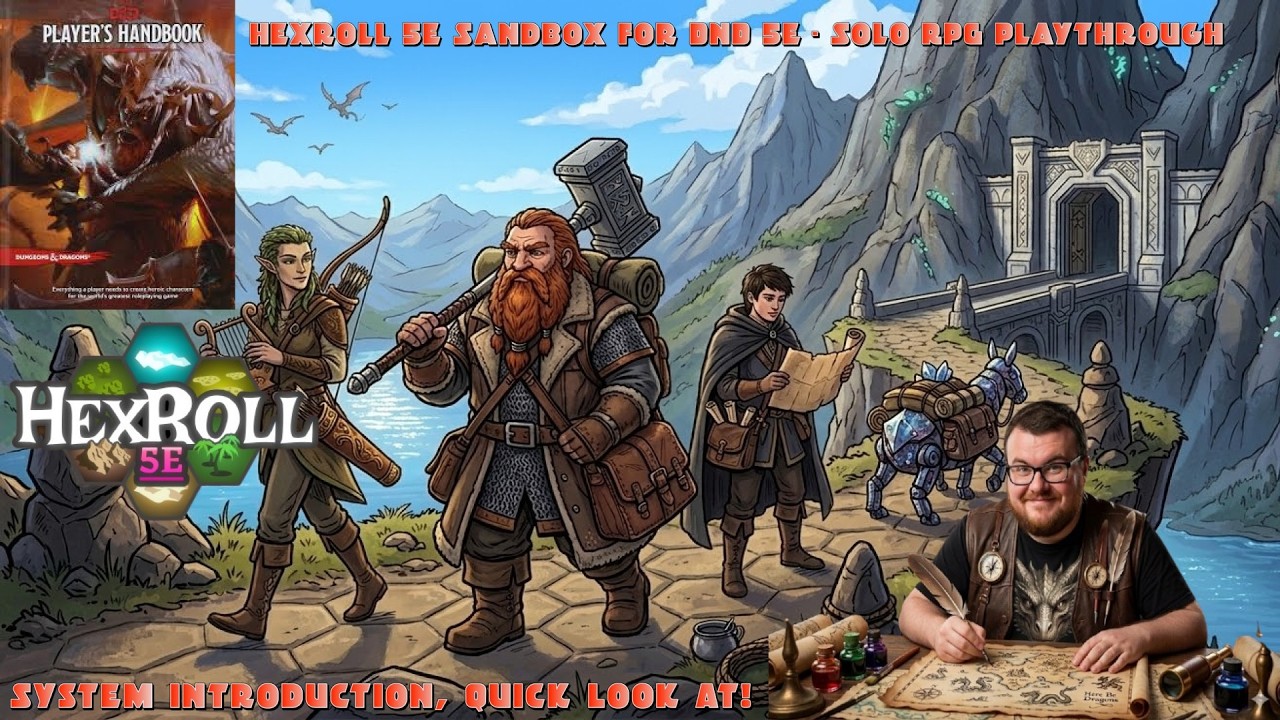 Solo Play - Hexroll 5e With Dungeons and Dragons 5e Episode 1: Introduction and Quick Look.
