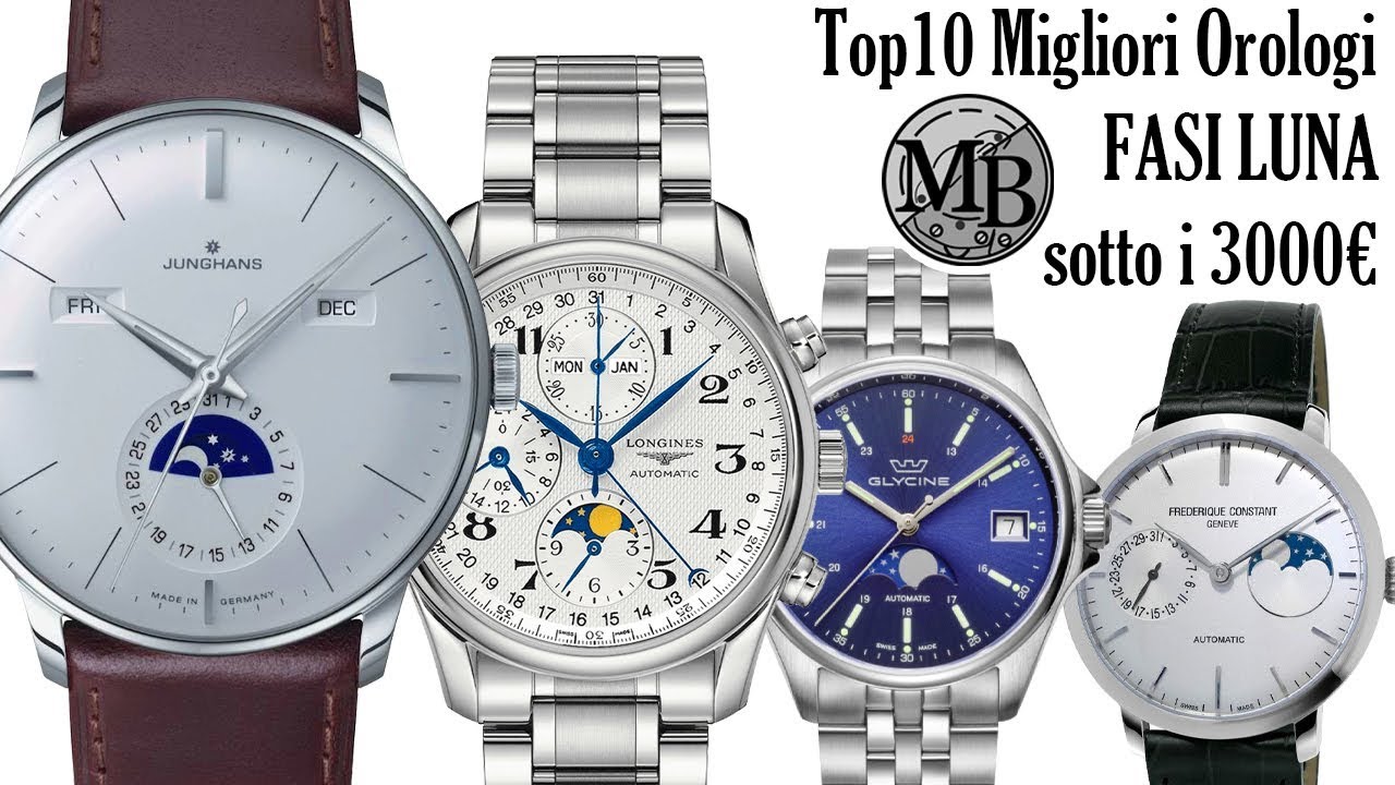 Top 10 Migliori Orologi Fasi Luna sotto 3000€
