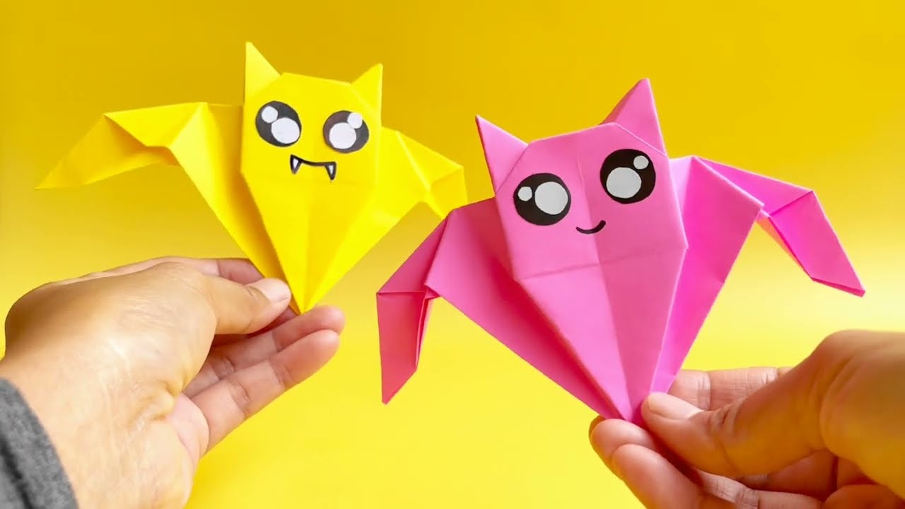 Step BY step tutorial: paper bat #origami #papercraft #bat 
