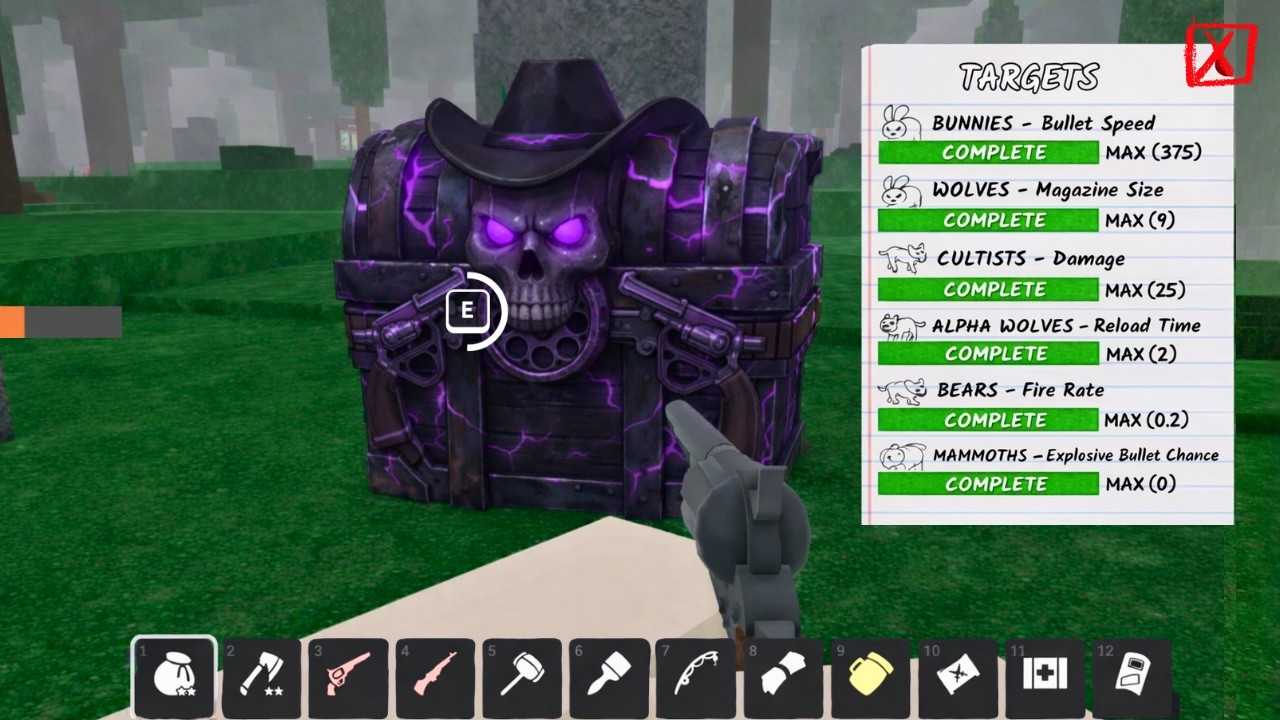 New GUNSLINGER Chest + MAX Revolver UPGRADE  in 99 Nights in the Forest ROBLOX