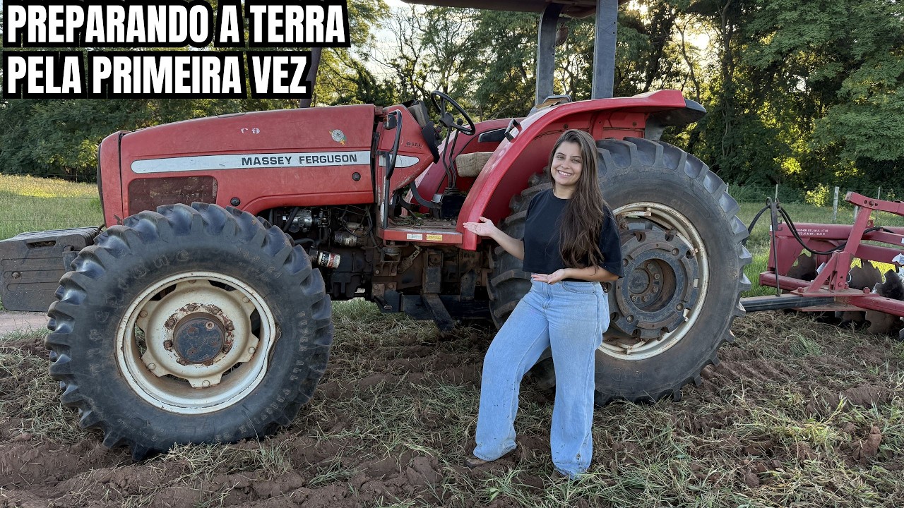 Preparando a terra para a primeira plantação do sítio isolado