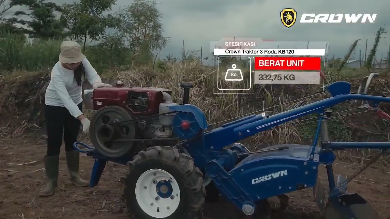 hand traktor rotary crown KB120