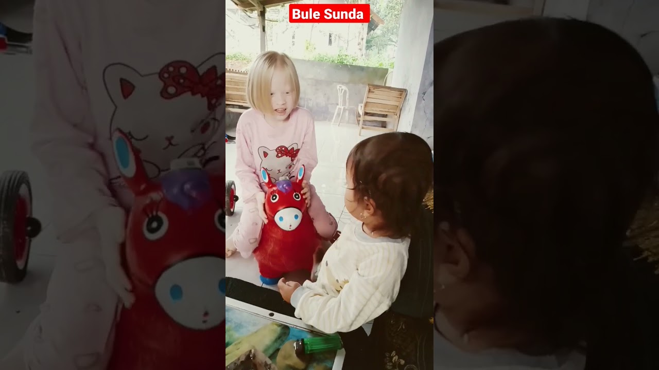 Adiknya bule sunda naik kuda  #bulesunda #adikkakak #kuda