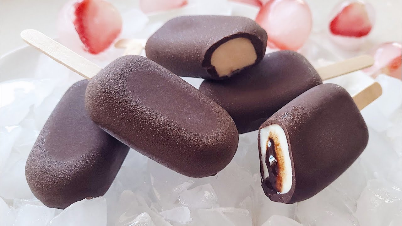 Choco Bar Ice Cream Without Cream & Egg | Cup measure | Homemade Ice Cream Popsicles