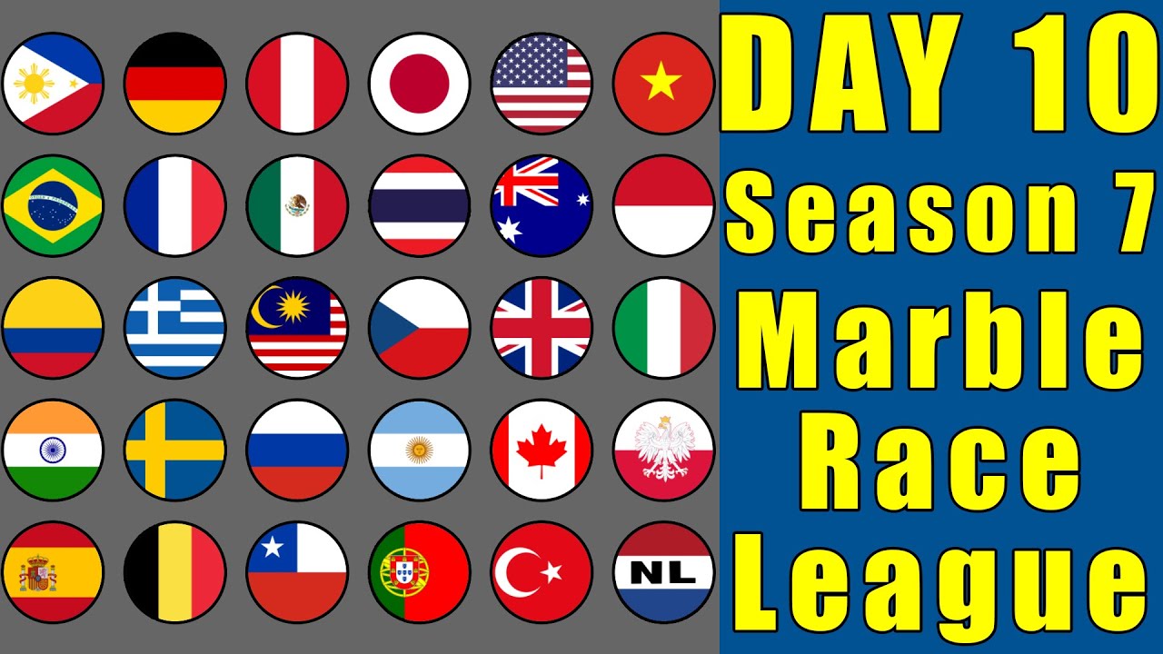 Marble Race League 2020 Season 7 Day 10 Marble Point Race in Algodoo / Marble Race King