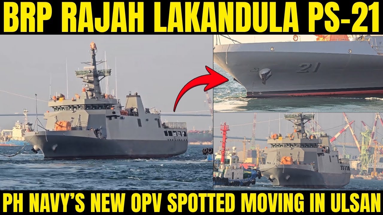 Новый патрульный корабль ВМС Филиппин BRP Rajah Lakandula (PS-21) замечен в движении в Ульсане.
