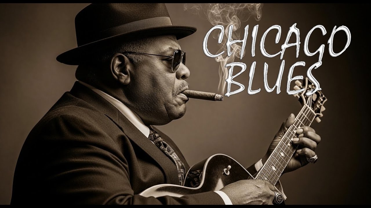 Midnight Chicago Blues, Relaxing Slow Guitar for Whiskey Nights - Elegant Suit Blues