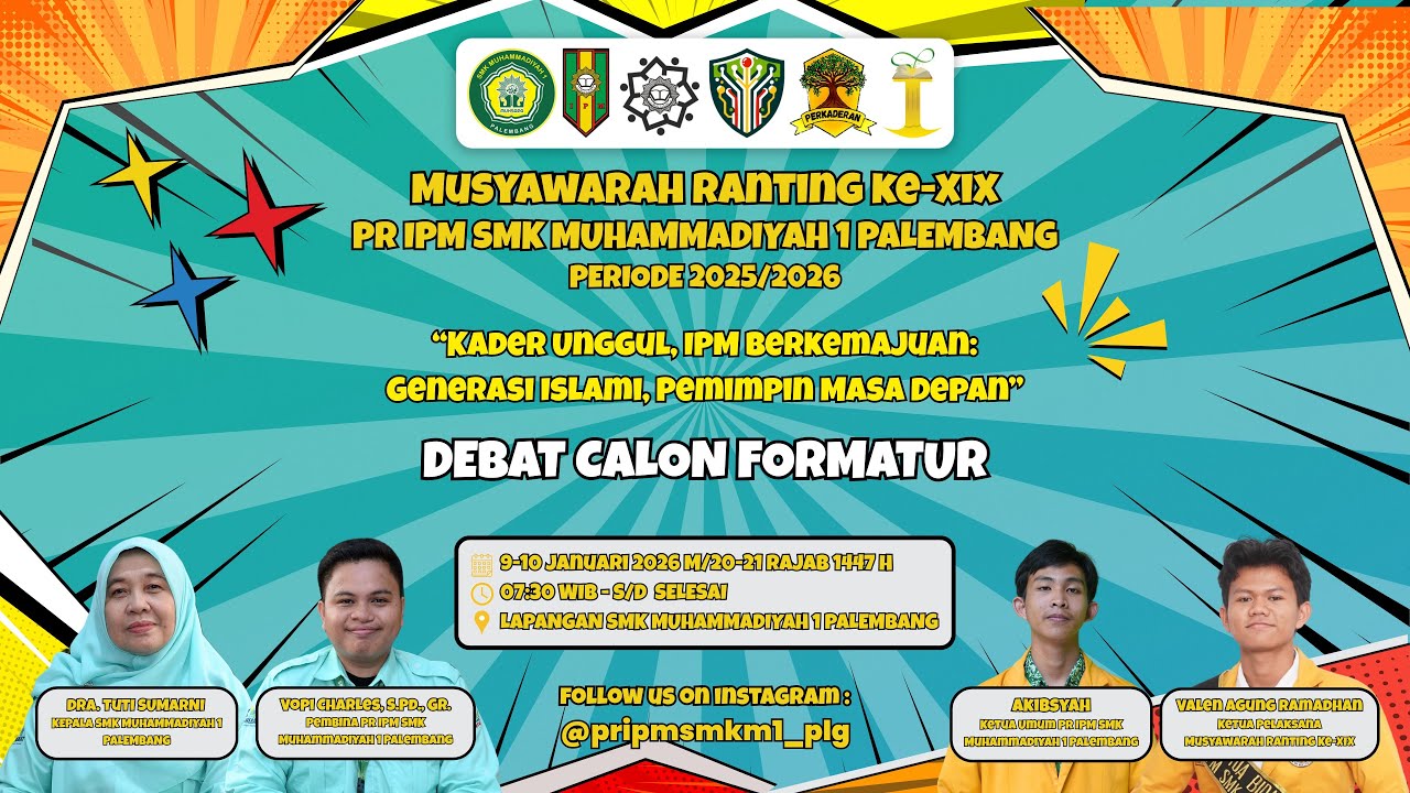 🔰Debat Calon Formatur Musyawarah Ranting Ke-XIX PR IPM SMK Muhammadiyah 1 Palembang