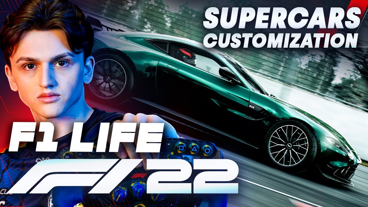 F1 22 F1 LIFE ALL COSTUMIZATION + SUPERCAR GAMEPLAY