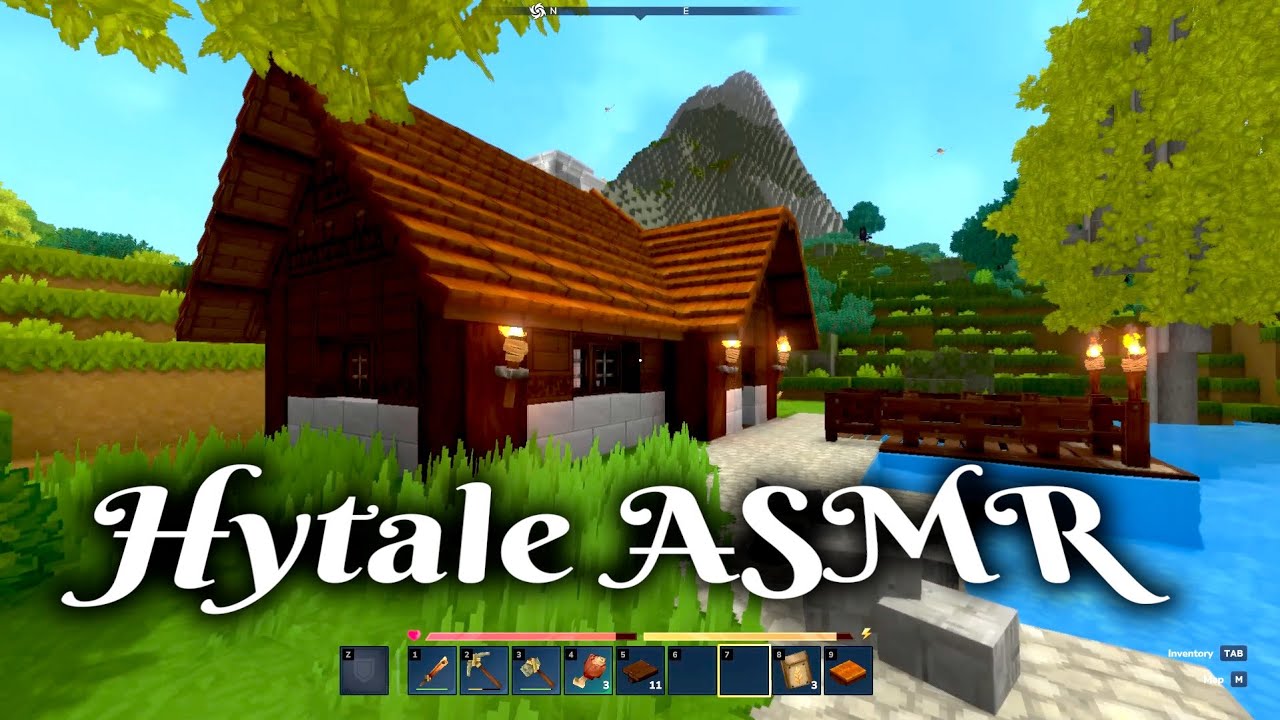 ASMR: Hytale building a cozy cotage!