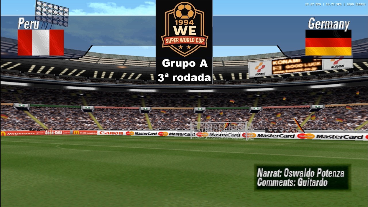 PERU X ALEMANHA | SUPERCOPA DO MUNDO WE 1994 | GRUPO A | 3ª RODADA