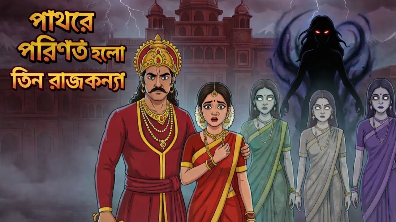 ডাইনির অভিশাপ: রাজার তিন কন্যার ভয়ংকর পরিণতি | bangla Horror Story | ভয়ের ছায়া | Animated Stories