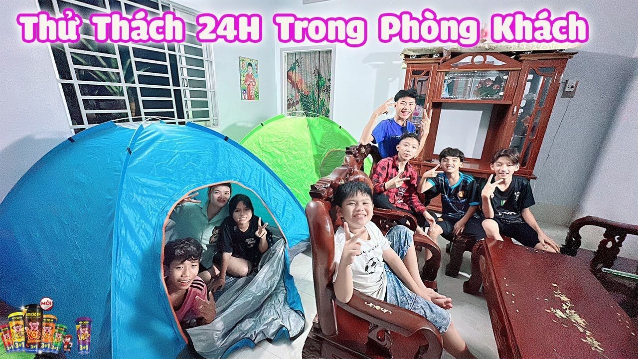 Thử Thách 24H Trong Phòng Khách [ Trang And Vinh ]
