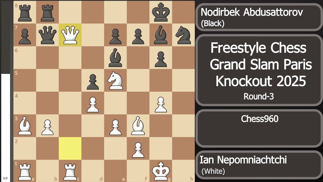 Ian Nepomniachtchi vs Nodirbek Abdusattorov | Freestyle Chess Grand Slam Paris Knockout 2025 | R-3