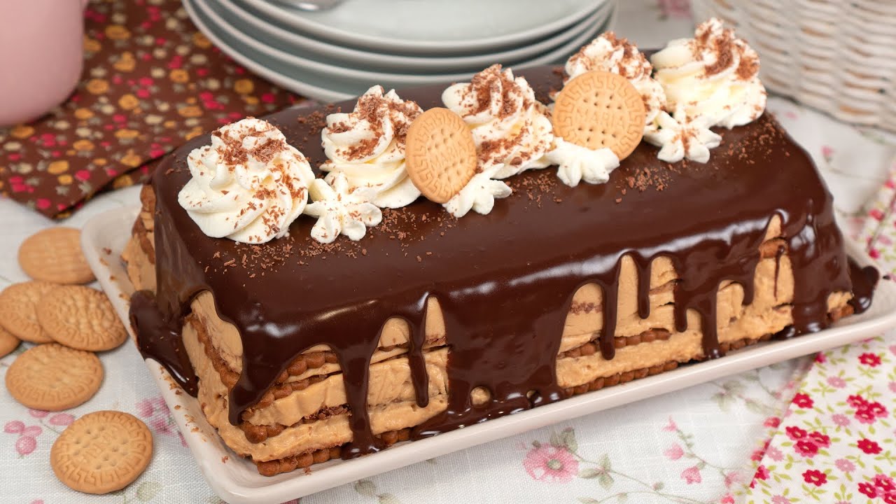Tarta de Galletas con Queso Mascarpone y Dulce de Leche