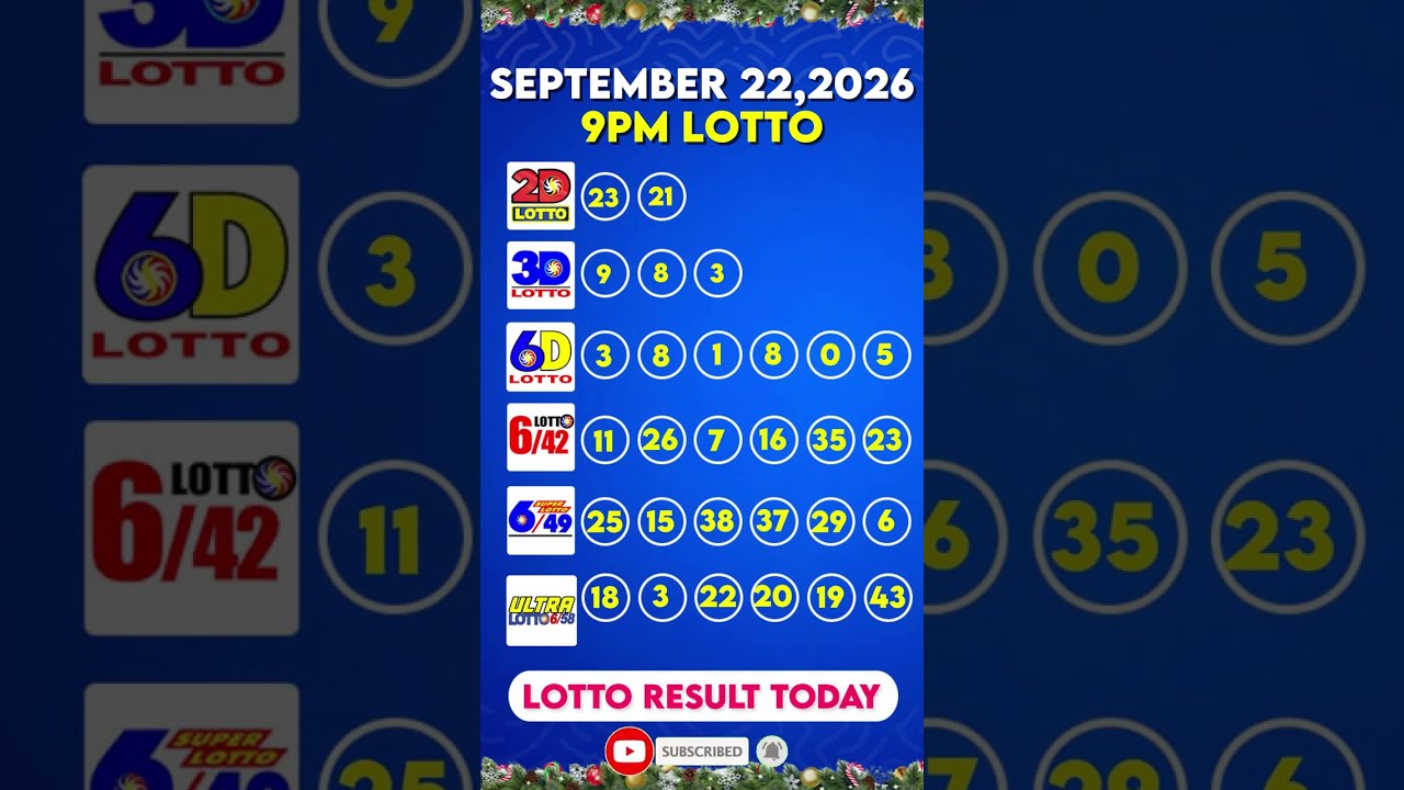9PM Draw | September 22, 2026 | PCSO Lotto Results Today #lottoresult  #lottoresultstoday #9pmdraw
