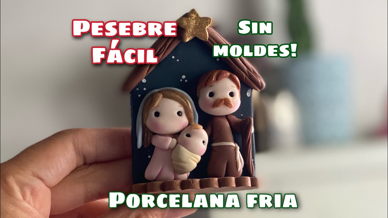 COMO HACER PESEBRE NACIMIENTO EN PORCELANA FRIA FÁCIL, SIN MOLDES. PASO A PASO COMPLETO
