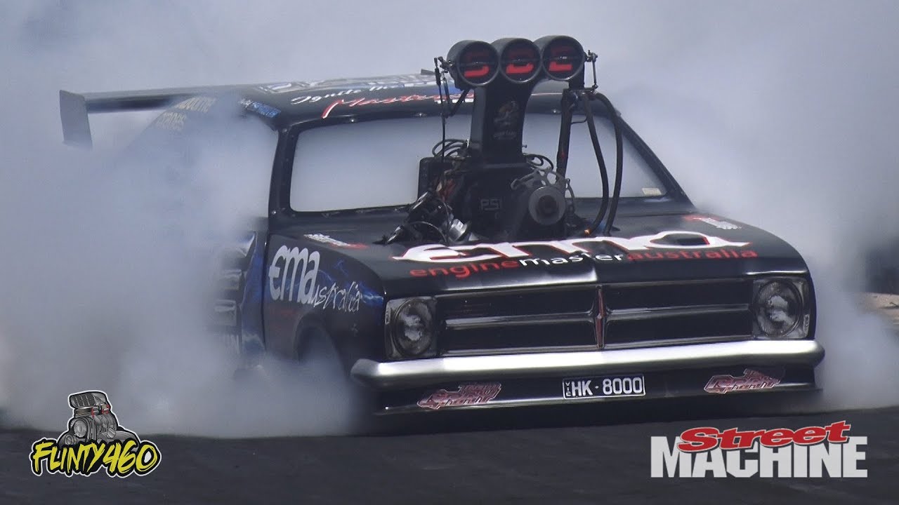 HK-8000 || TOP FUEL ENGINE IN A BURNOUT CAR