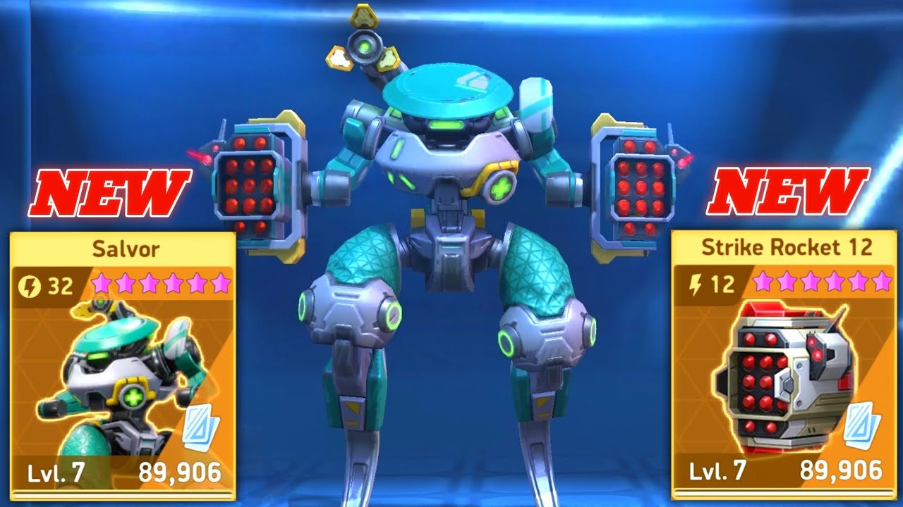 New Healer Salvor Mech and New Weapon Strike Rocket 12 - Mech Arena