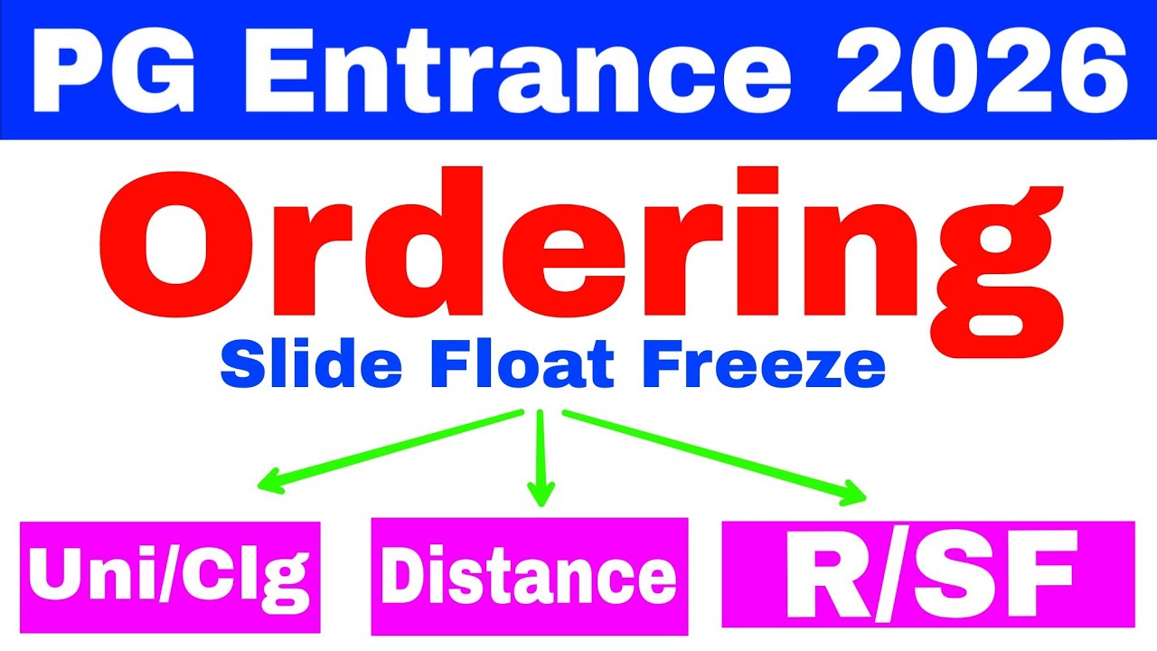 CPET PG Choice Locking 2026 Update//How to do Ordering/Odisha PG Entrance Slide Float Freeze Details